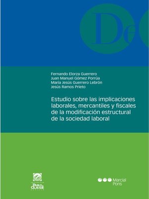 cover image of Estudio sobre las implicaciones laborales, mercantiles y fiscales
